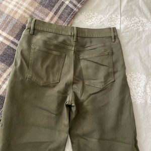 Loft wide leg olive green pants